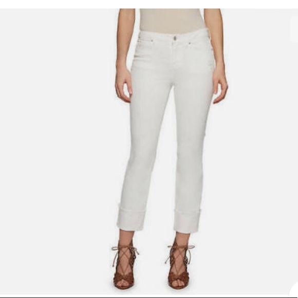 Jessica Simpson White Rolled Crop Jeans - Picture 1 of 4